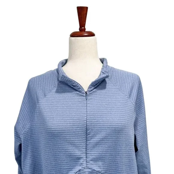 Eddie Bauer Pullover 2XL Tall Women's Blue 1/4 Zip Hiking Outdoors Athletic - Picture 2 of 13